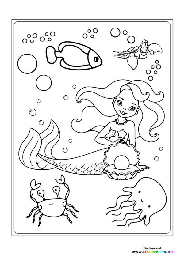 Mermaid with pearl