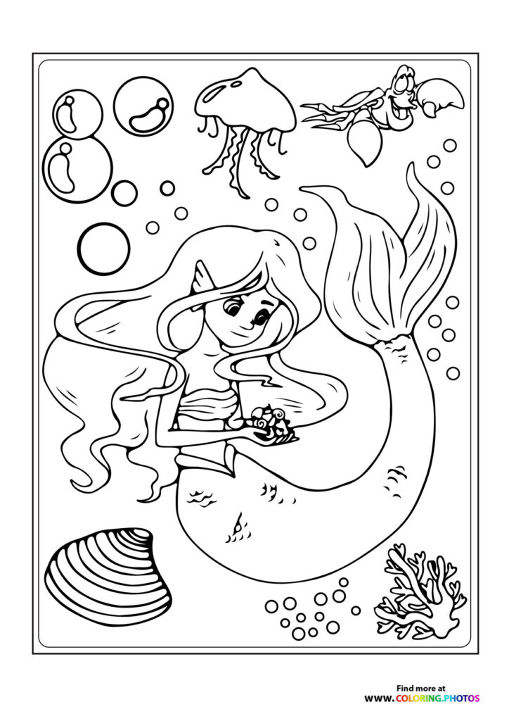 Mermaid with seashells