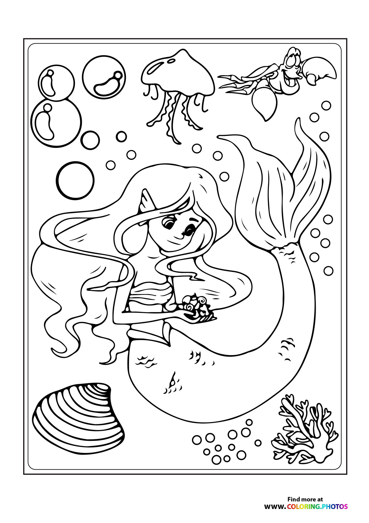 Mermaid with seashells