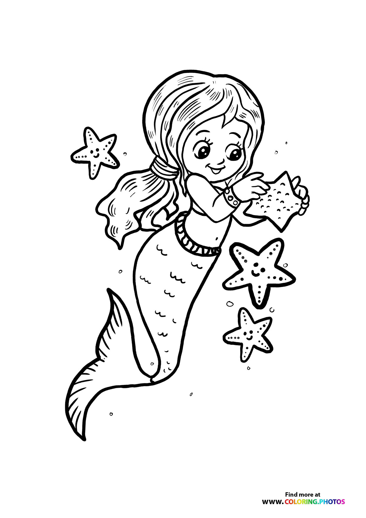 Mermaid with starfish