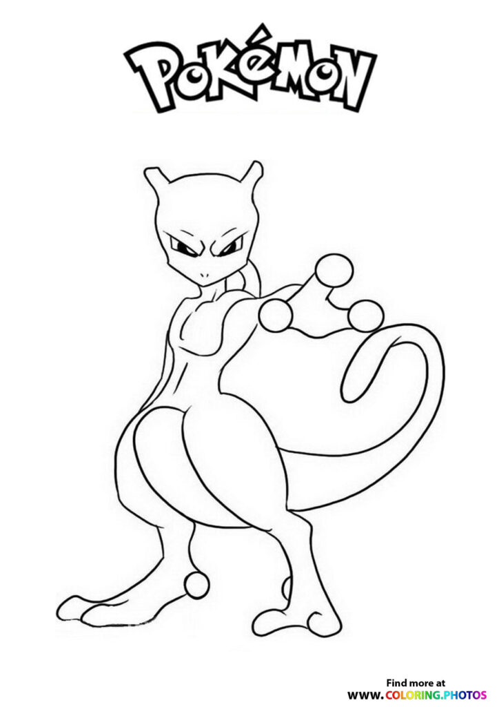 Mewtwo - Pokemon coloring page