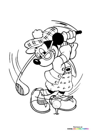 Mickey Mouse golfing