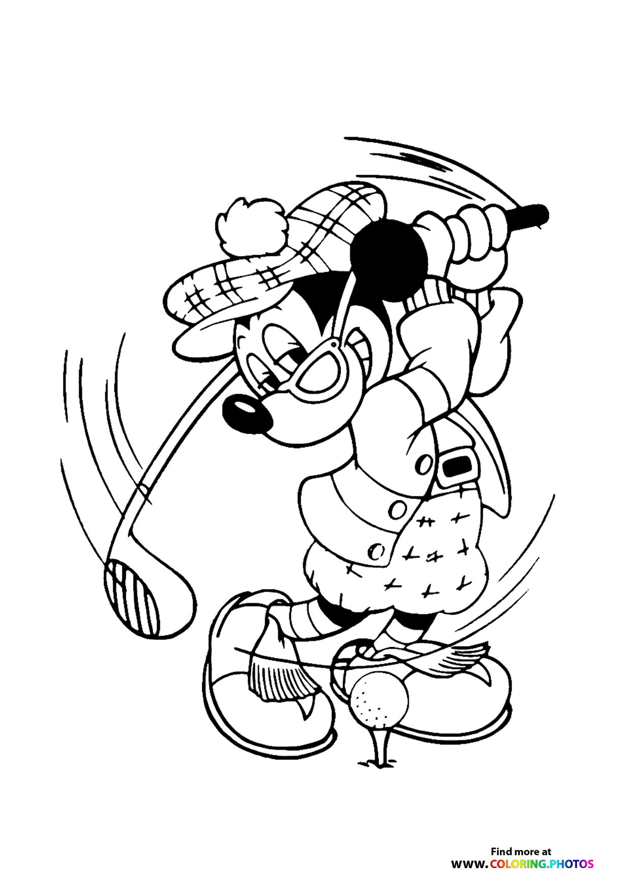 Mickey Mouse golfing