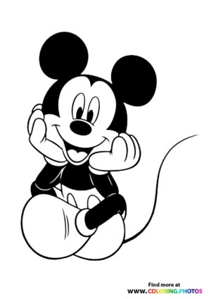 Mickey Mouse sitting