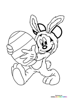 Mickey mouse with easter egg