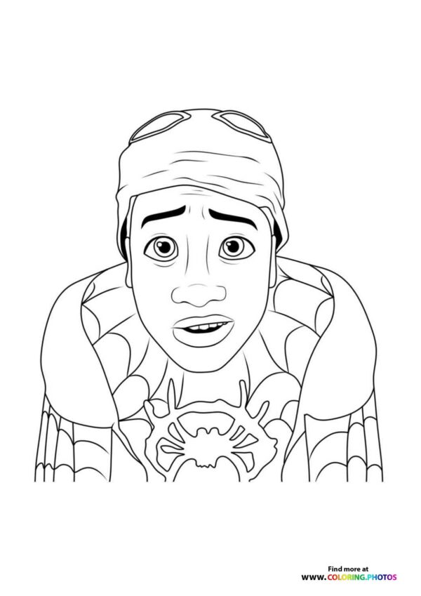 Miles Morales putting on suite