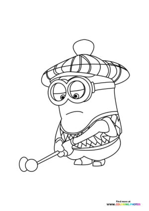 Minion golfing
