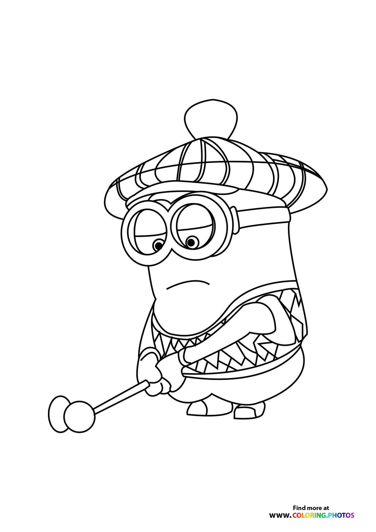 Minion golfing