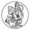 Minnie with easter eggs coloring page