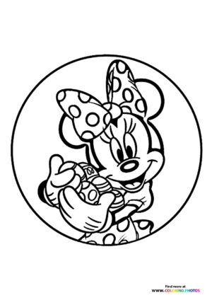 Minnie with easter eggs