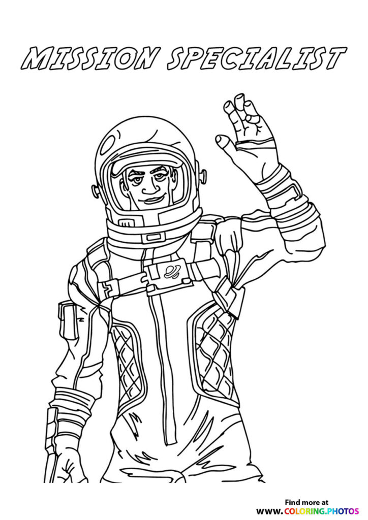 Mission Specialist - Fortnite coloring page