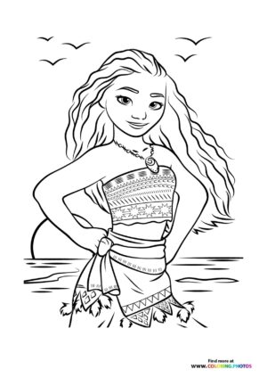 Moana in Traditional Island Dress