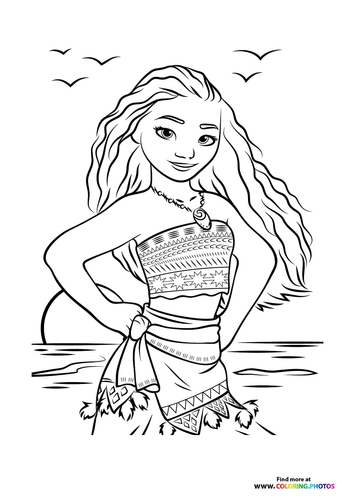 Moana in Traditional Island Dress