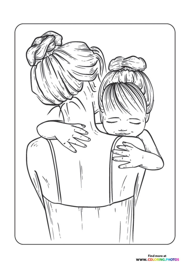 Mother Holding Daughter