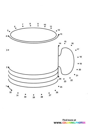 Coffe mug dot the dots