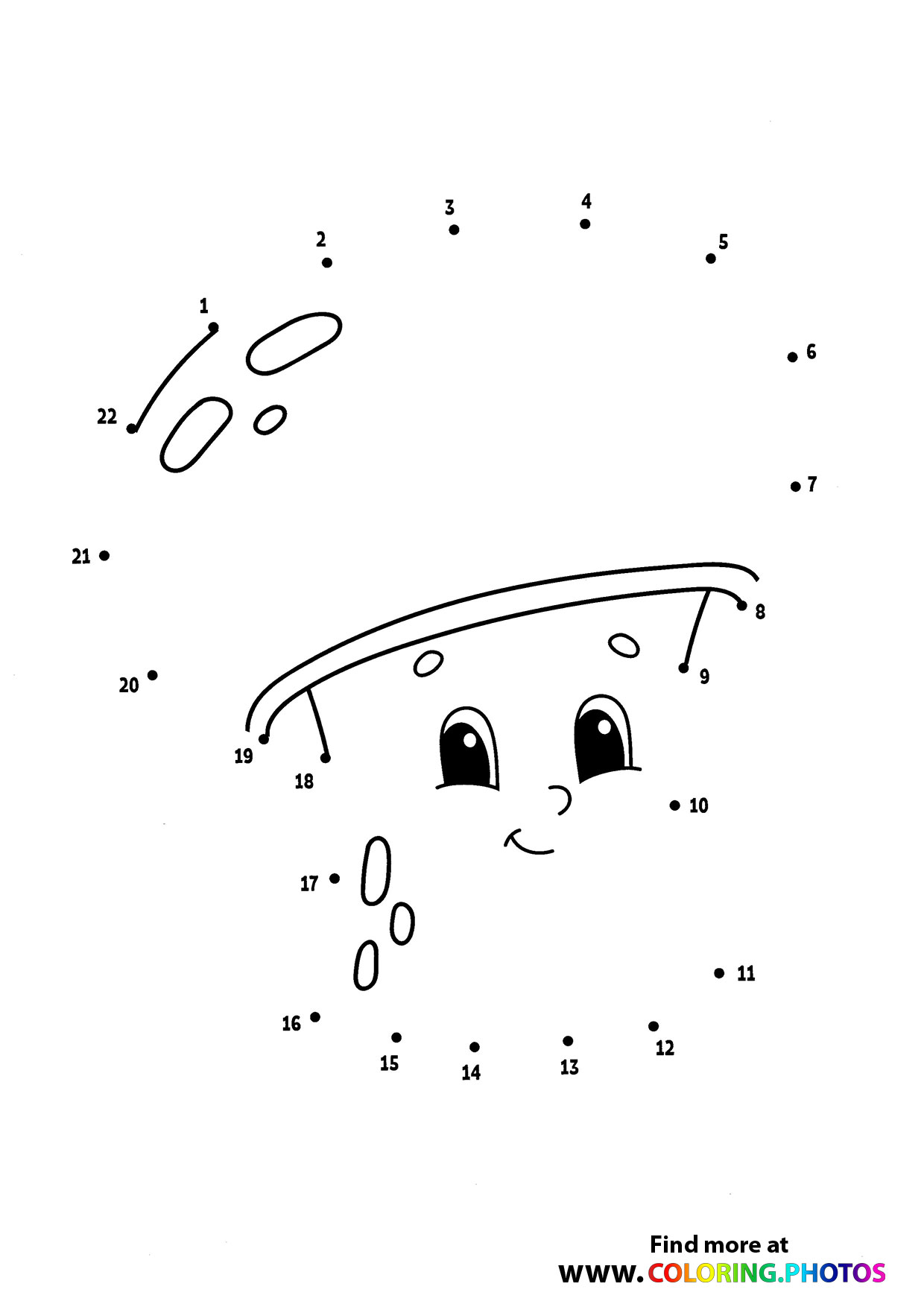 Mushroom dot the dots worksheet