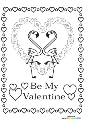 Flamingos Be My Valentine