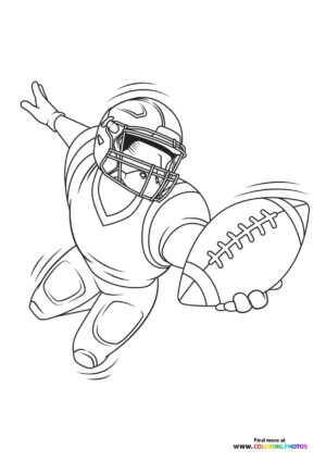 NFL player catching the football
