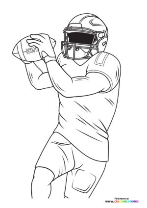 NFL player with the football