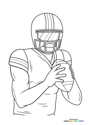 NFL player holding the football
