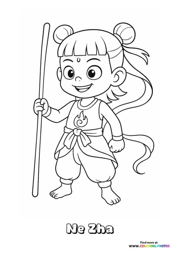 Young Ne Zha with Staff