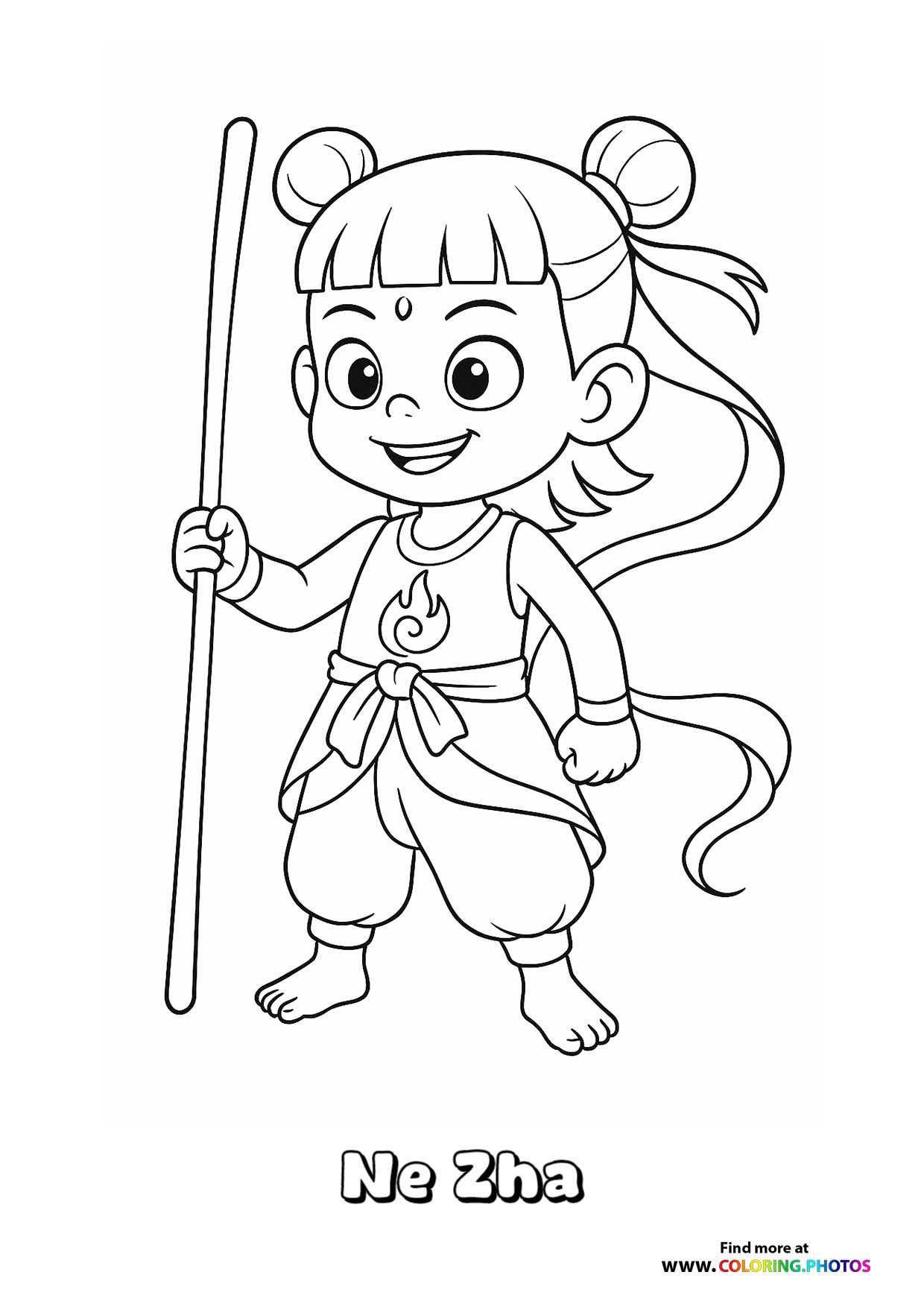 Young Ne Zha with Staff