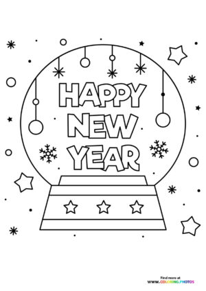 Happy New Year Snow Globe