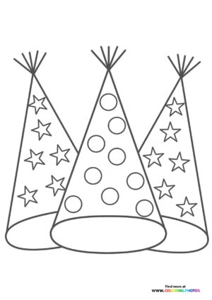 Three Festive Party Hats