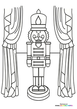 Nutcracker with Velvet Curtains