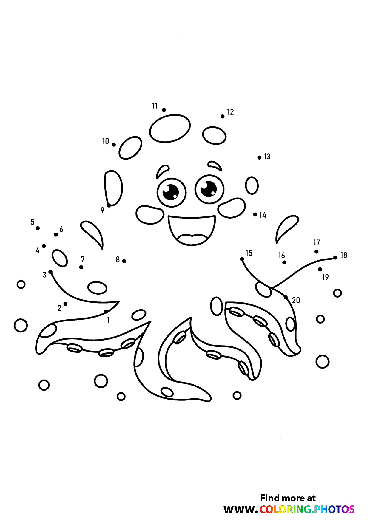 Octopus dot the dots worksheet