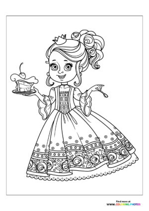 PRincess with piece of cake