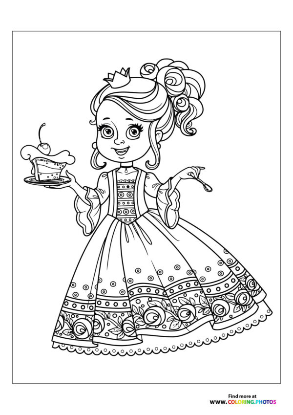 PRincess with piece of cake