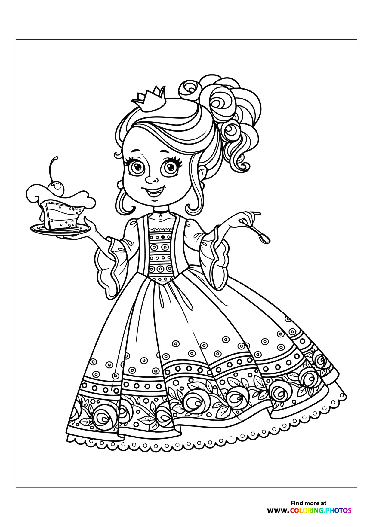 PRincess with piece of cake