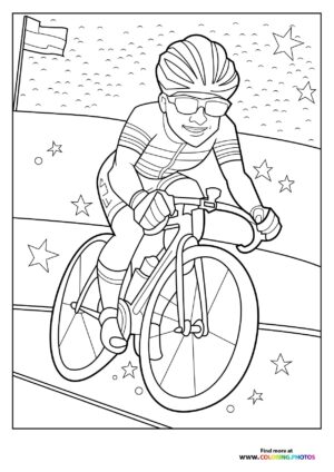 Paris 2024 Olympics bike rider