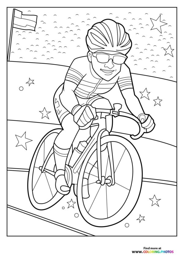 Paris 2024 Olympics bike rider
