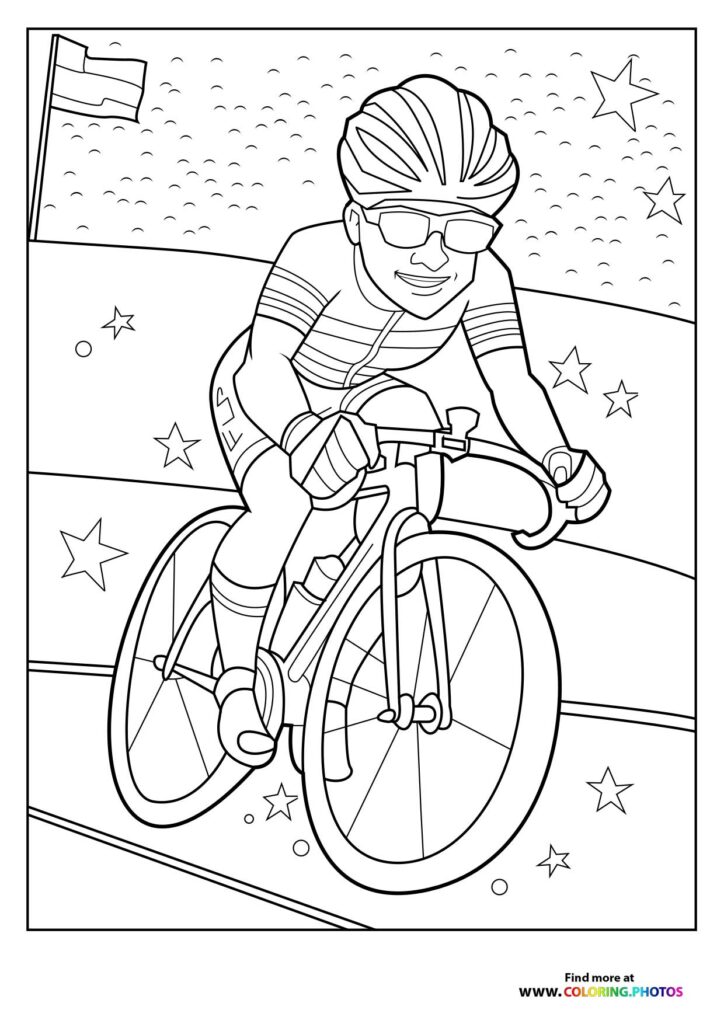 Paris 2024 Olympics bike rider