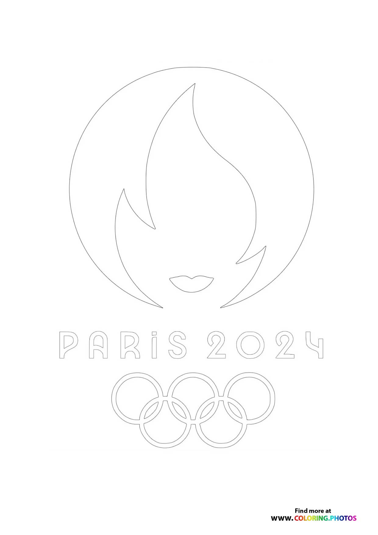 Paris 2024 Olympics face logo