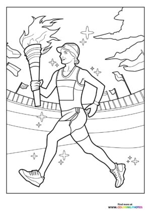 Paris 2024 Olympics flame runner