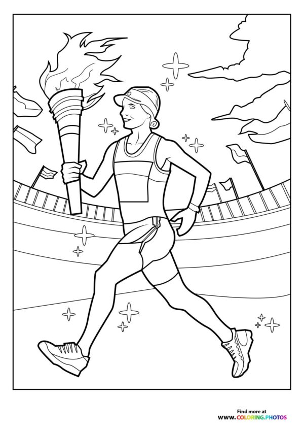 Paris 2024 Olympics flame runner