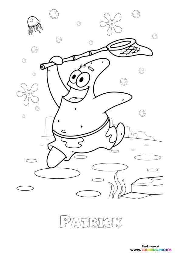 Patrick Catching Jellyfish