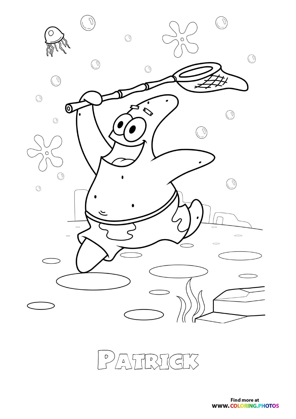 Patrick Catching Jellyfish