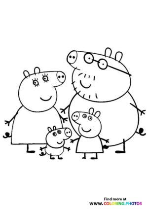 Peppa Pig with family