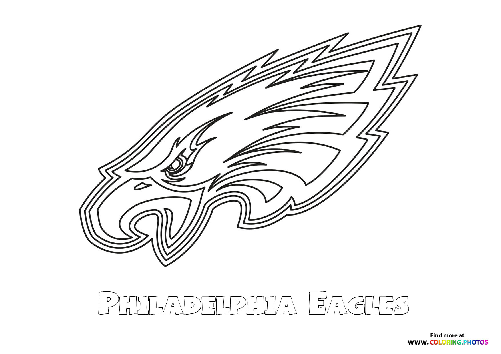 Philadelphia Eagles NFL logo coloring page