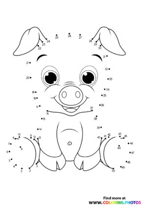 Cute Pig dot the dots