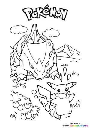 Pikachu and Tyranitar