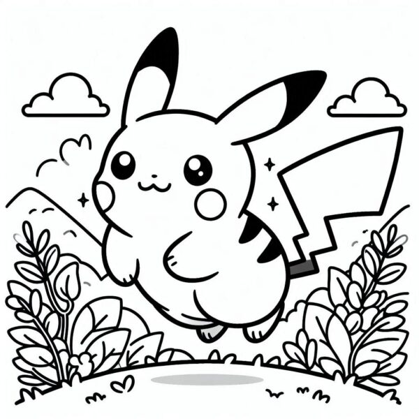 Pikachu jumping