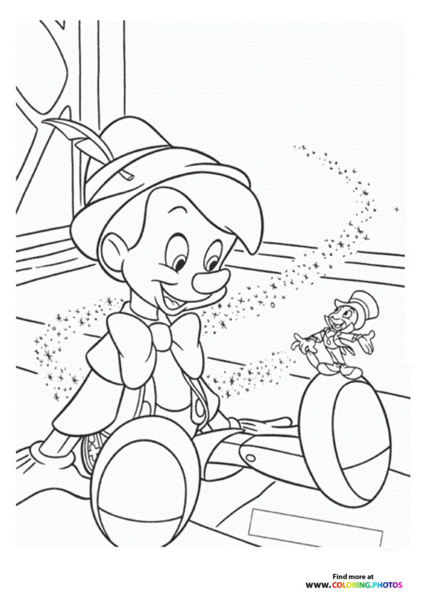Pinocchio and Jiminy Cricket