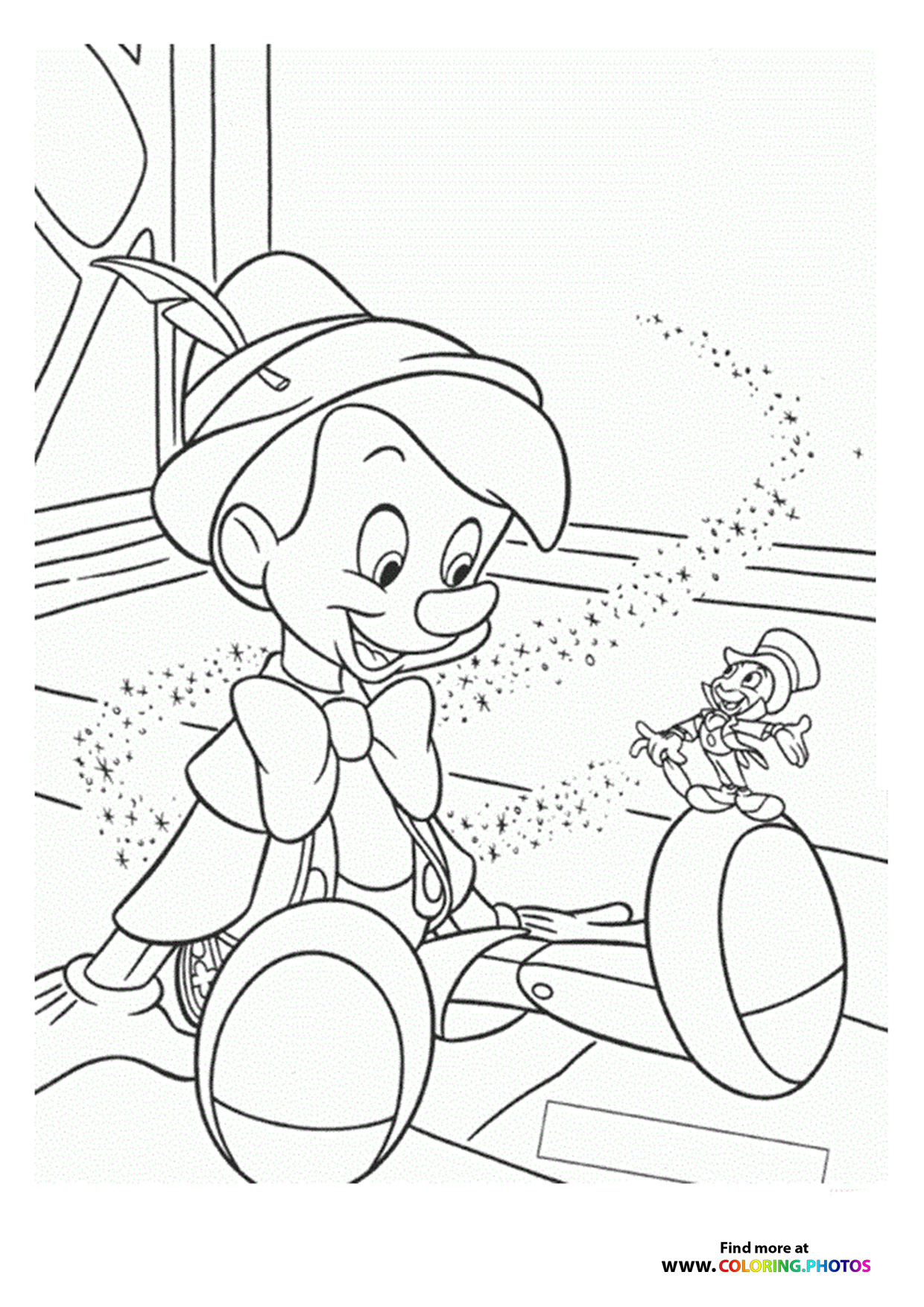 Pinocchio and Jiminy Cricket