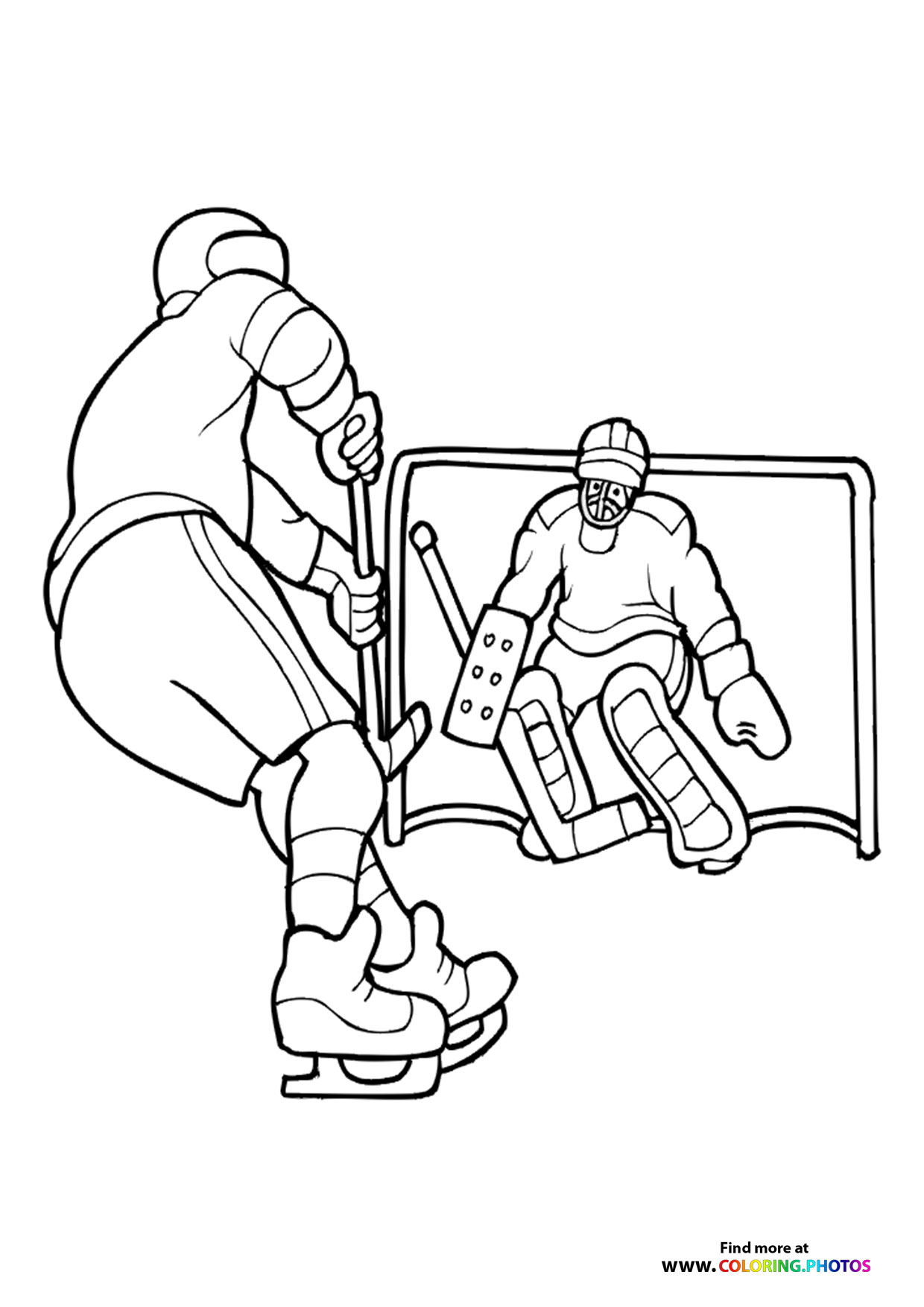 Playing ice hockey
