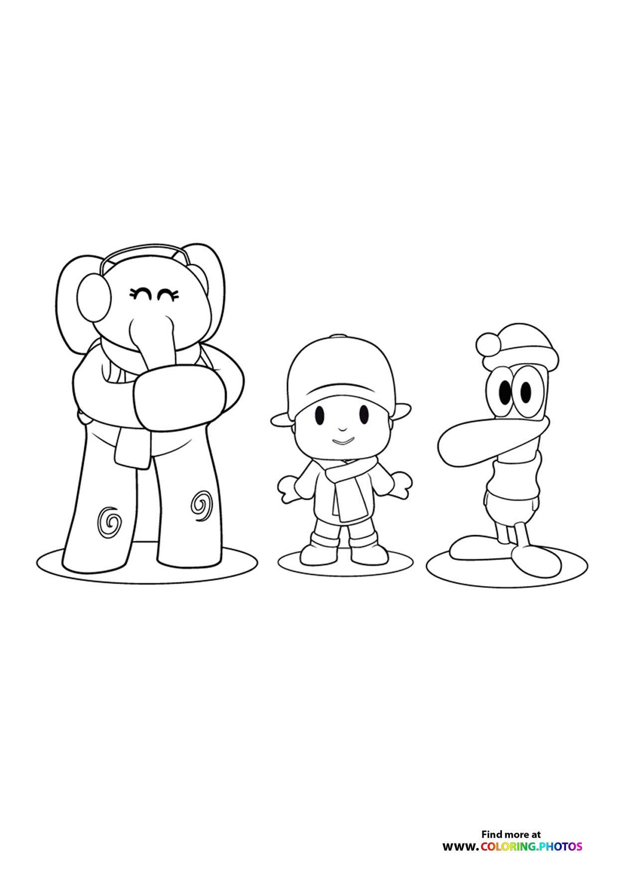 Pocoyo with friends
